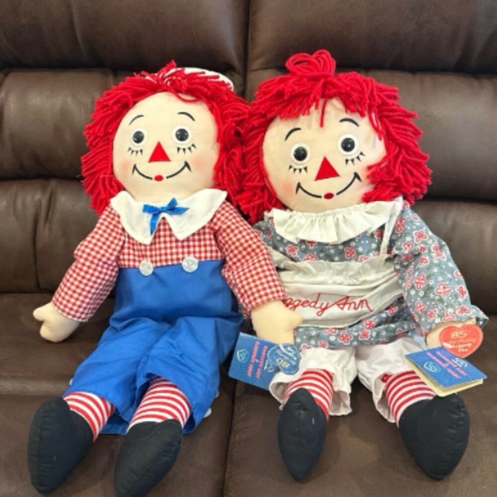Raggedy Ann (85th Birthday) & Andy (80th Birthday) Applause Brand NWT 24"